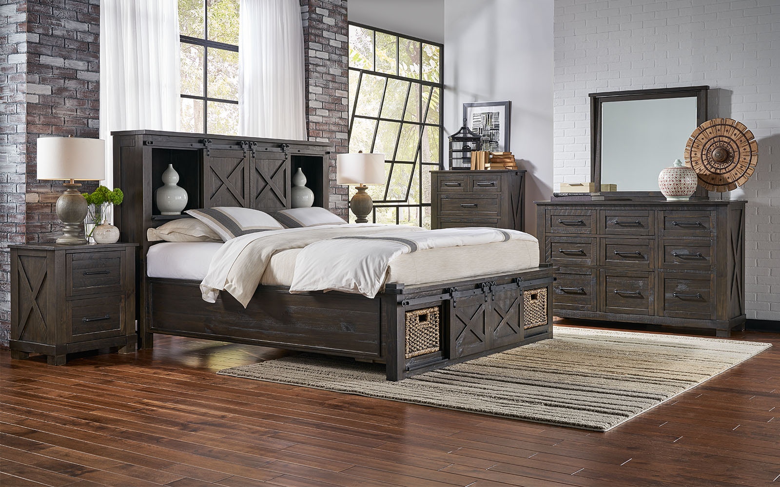 A America Bedroom California King Rotating Storage Bed SUVCL5233 Gardner Outlet Furniture