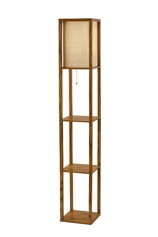 adesso wright shelf floor lamp