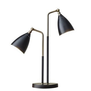 two light adjustable table lamp