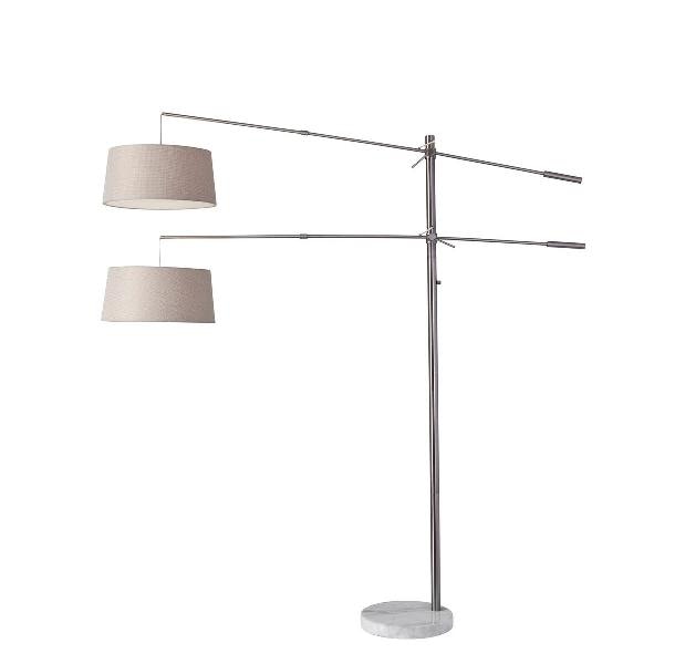 floor lamp with two shades