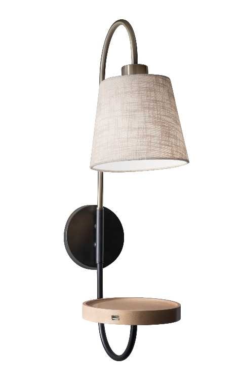 adesso jeffrey shelf floor lamp