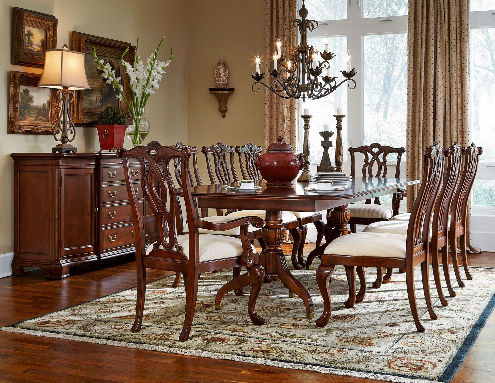 american drew cherry dining table