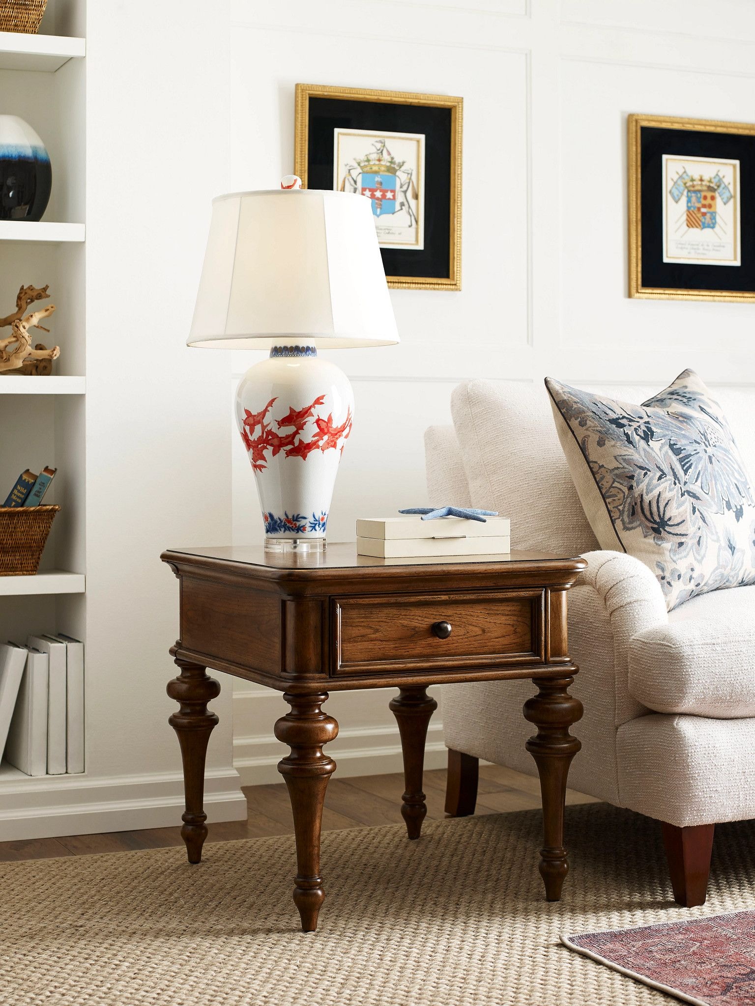 American Drew Living Room Pearson Rectangular Drawer End Table 011915