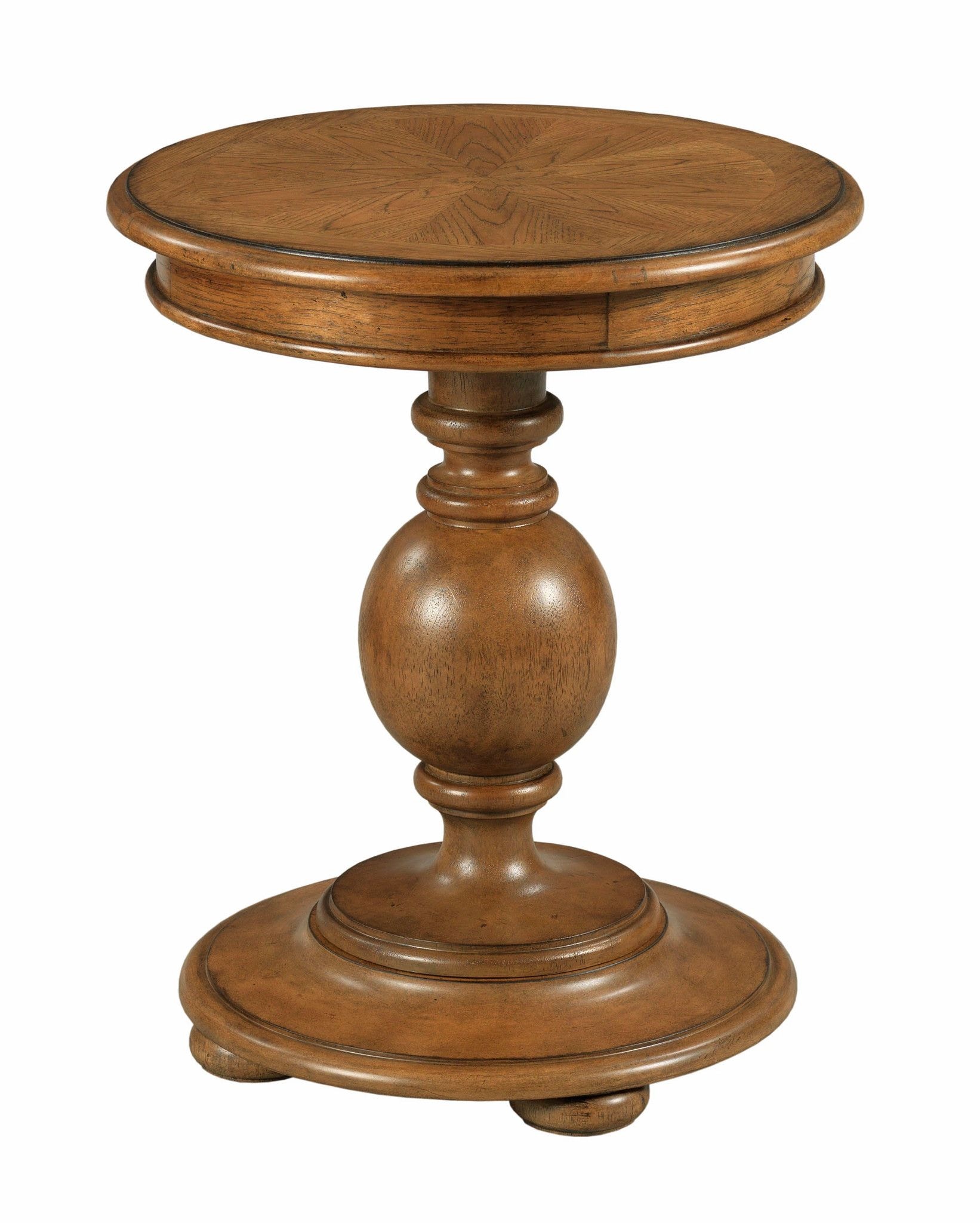 American Drew Living Room Pearson Round End Table 011916 Hickory