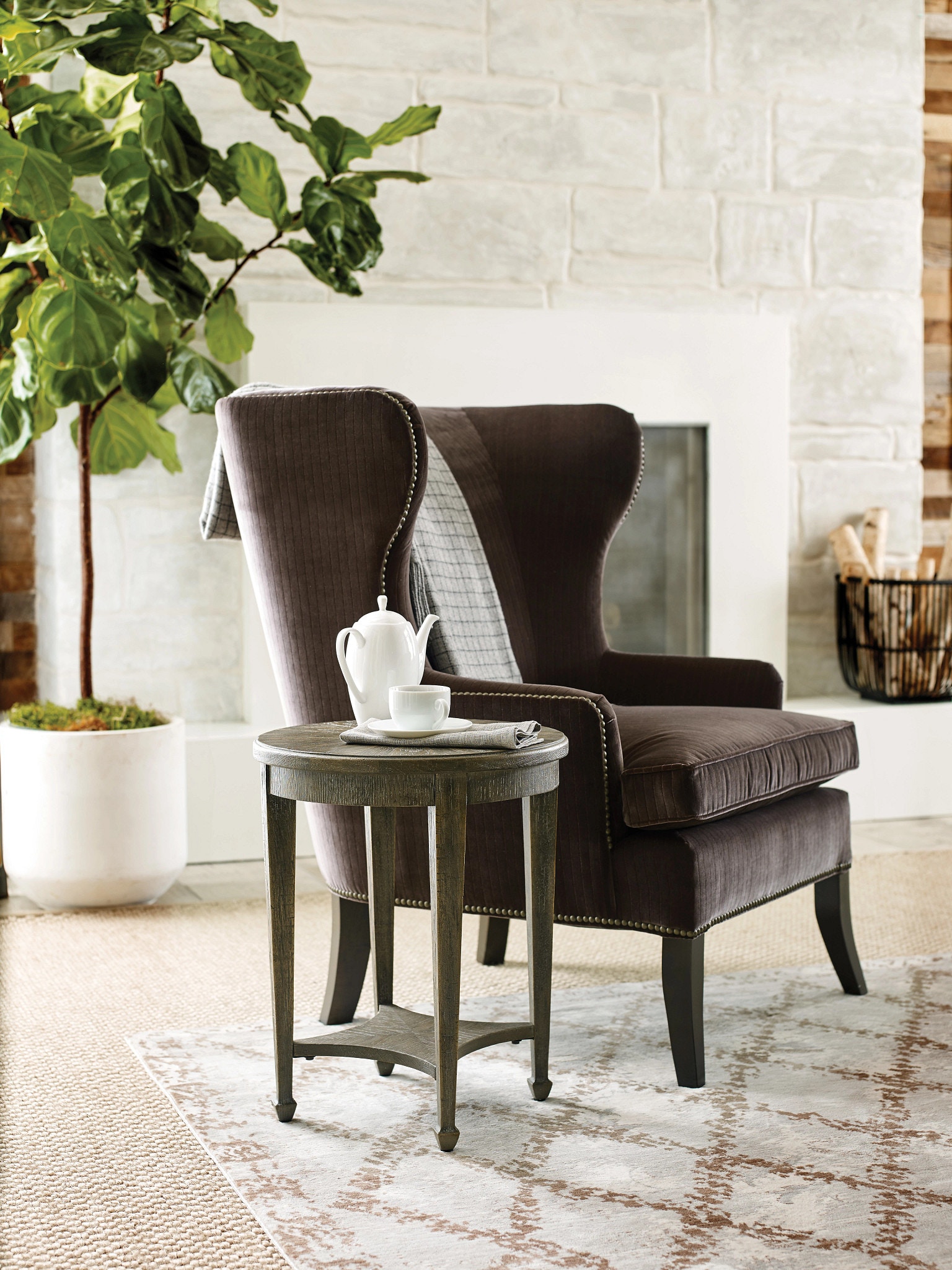 American Drew Living Room Sutter Round End Table 012916 D Noblin