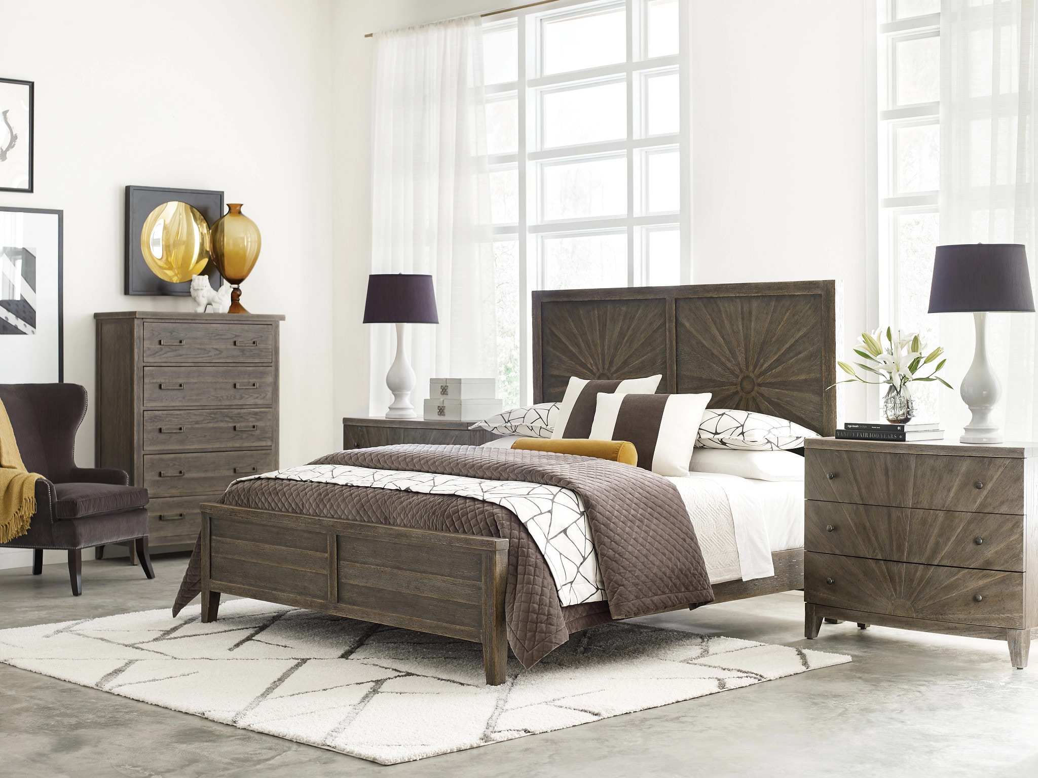 American Drew Bedroom Cheswick Queen Panel Bed - Complete 012-304R