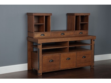 American Furniture Classics Industrial Collection Credenza Console and Hutch Bundle 33232K