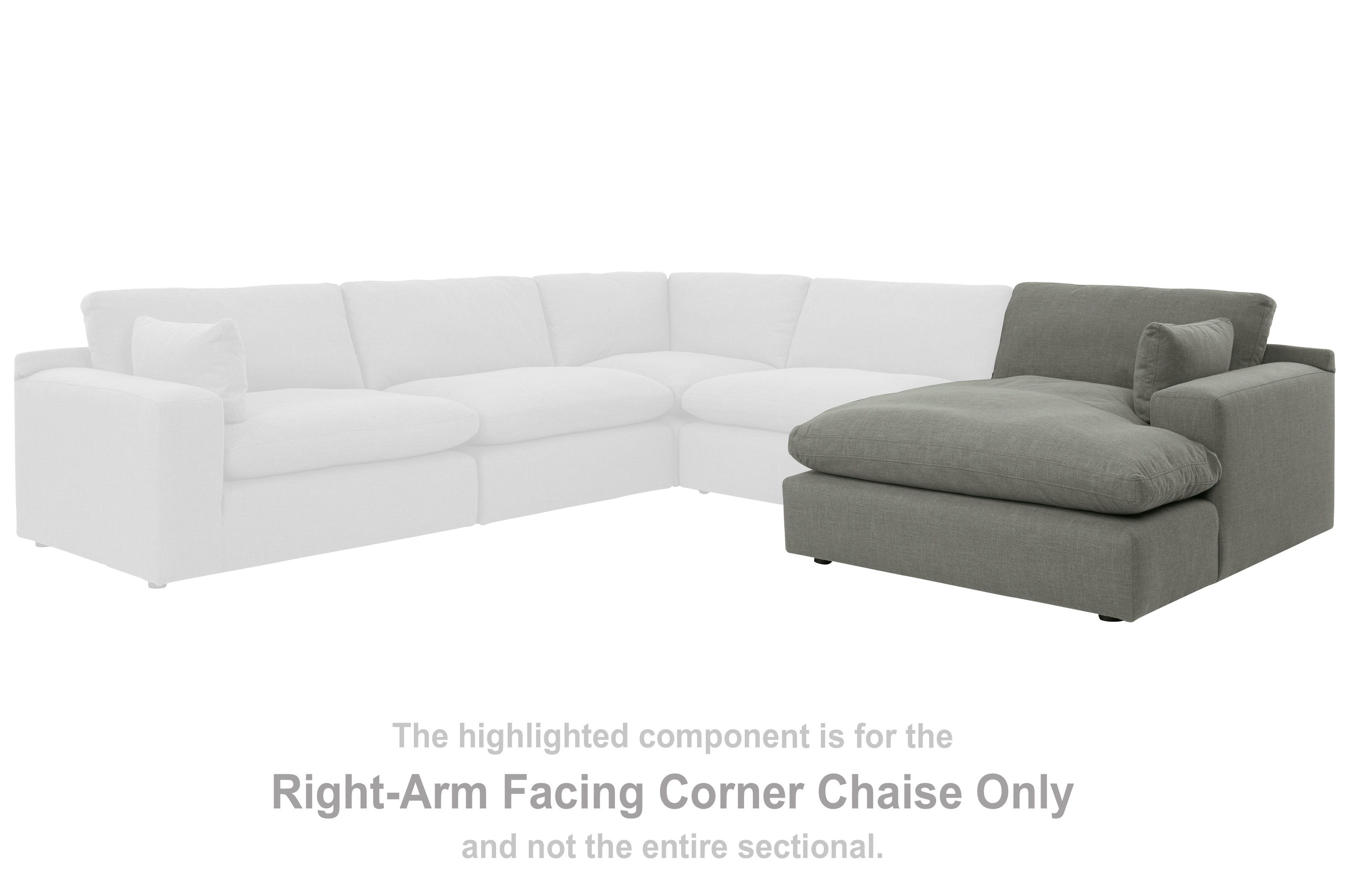 Right arm outlet facing corner chaise