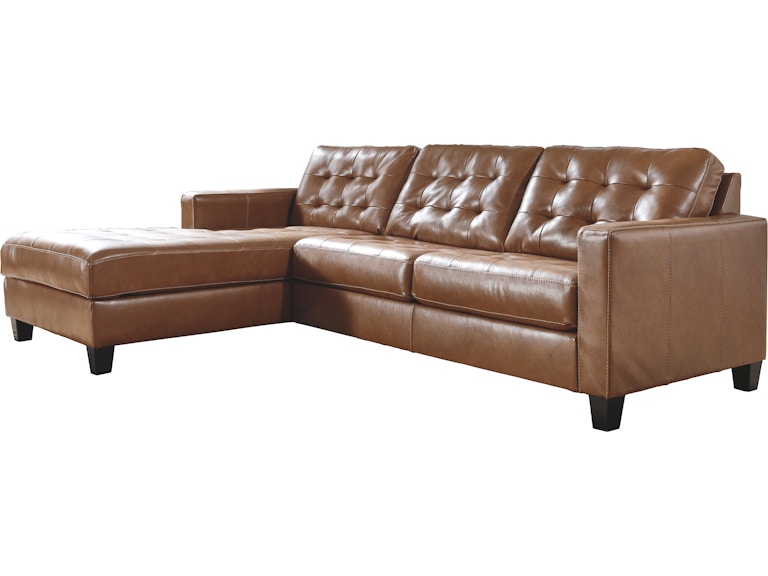 Signature Design by Ashley Baskove Auburn 2-Piece Leather Sectional with Left Arm Facing Chaise 676486305