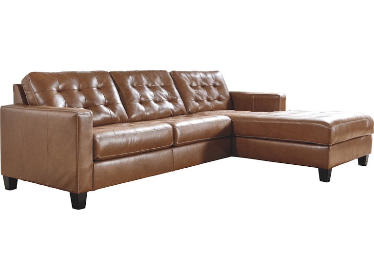 Signature Design by Ashley Baskove Auburn 2-Piece Leather Sectional with Right Arm Facing Chaise 233514971