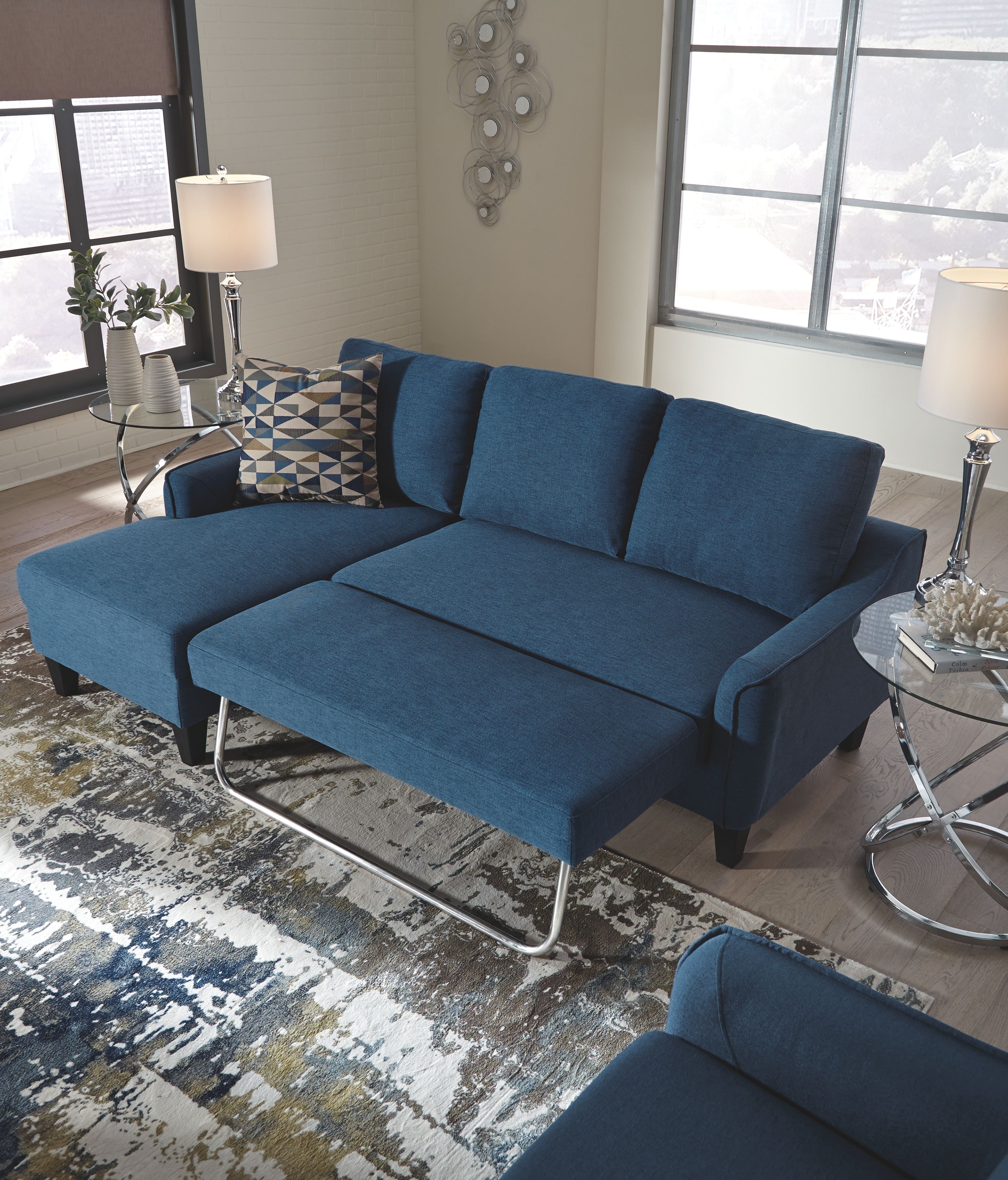 Signature Design By Ashley Living Room Jarreau Sofa Chaise Sleeper ...