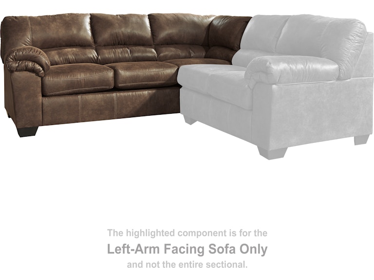 Signature Design by Ashley Bladen Coffee Left-Arm Facing Sofa 1202066 1202066