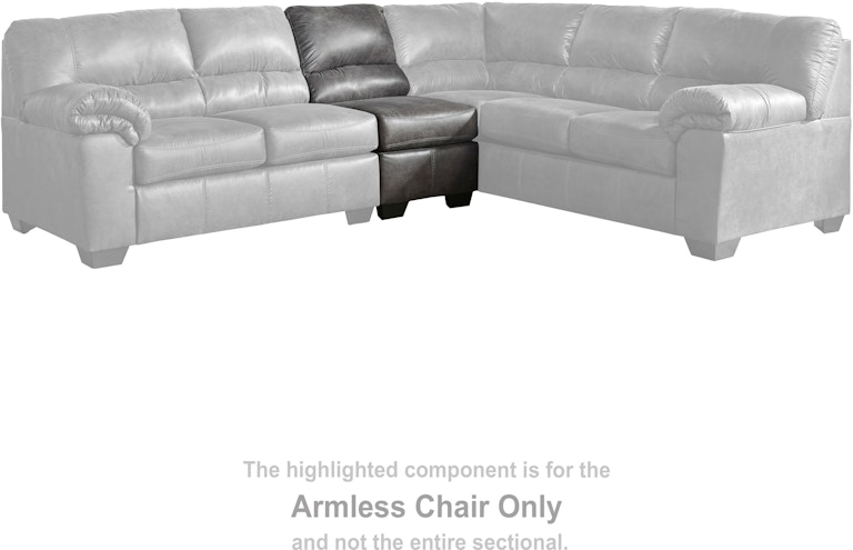Signature Design by Ashley Bladen Slate Armless Chair 1202146 1202146