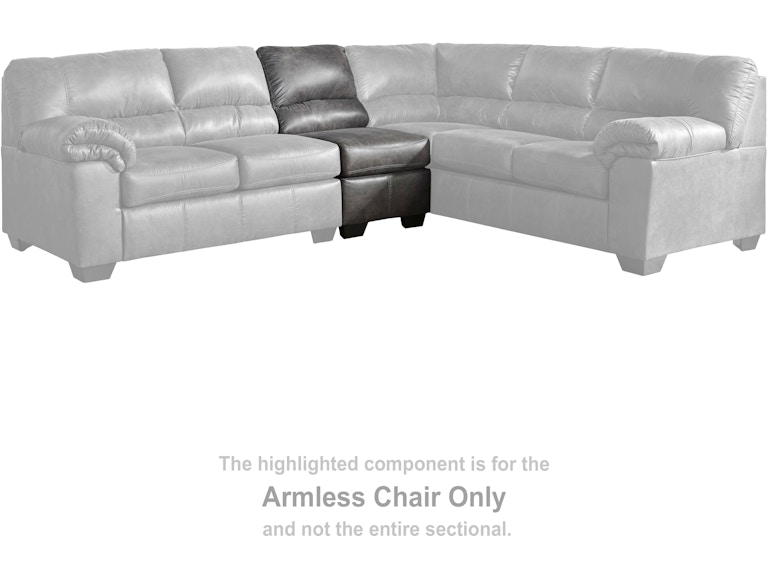 Signature Design by Ashley Bladen Slate Armless Chair 1202146 at Woodstock Furniture & Mattress Outlet