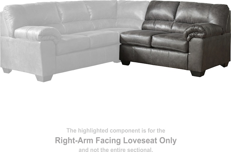 Signature Design by Ashley Bladen Slate Right-Arm Facing Loveseat 1202156 1202156