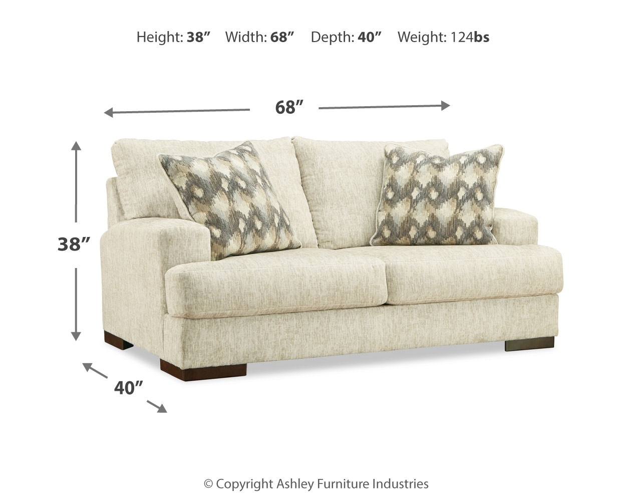 Signature Design by Ashley Living Room Caretti Loveseat 1230335