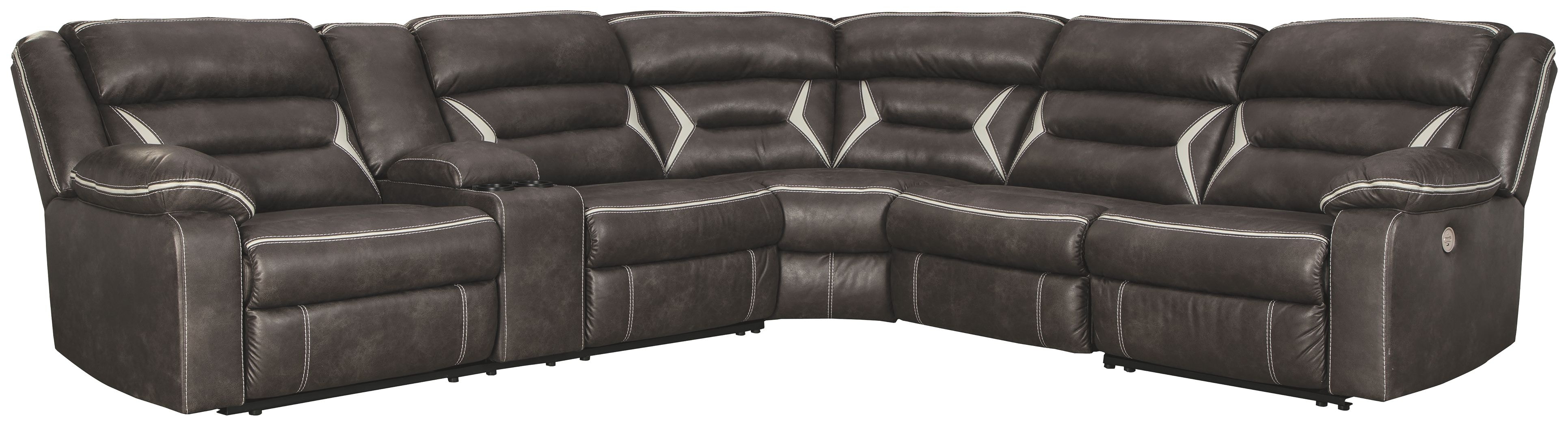 Ashley power deals reclining sectional