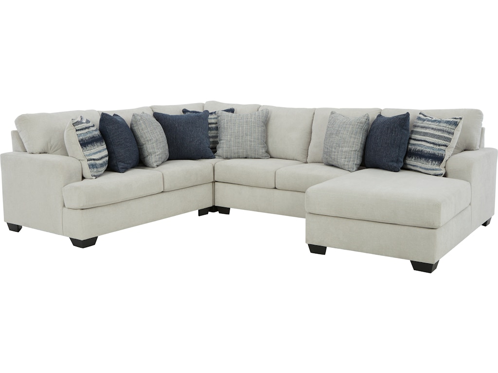 Benchcraft Living Room Lowder 4-Piece Sectional with Chaise 13611S6 - Dow  Furniture - Waldoboro, ME