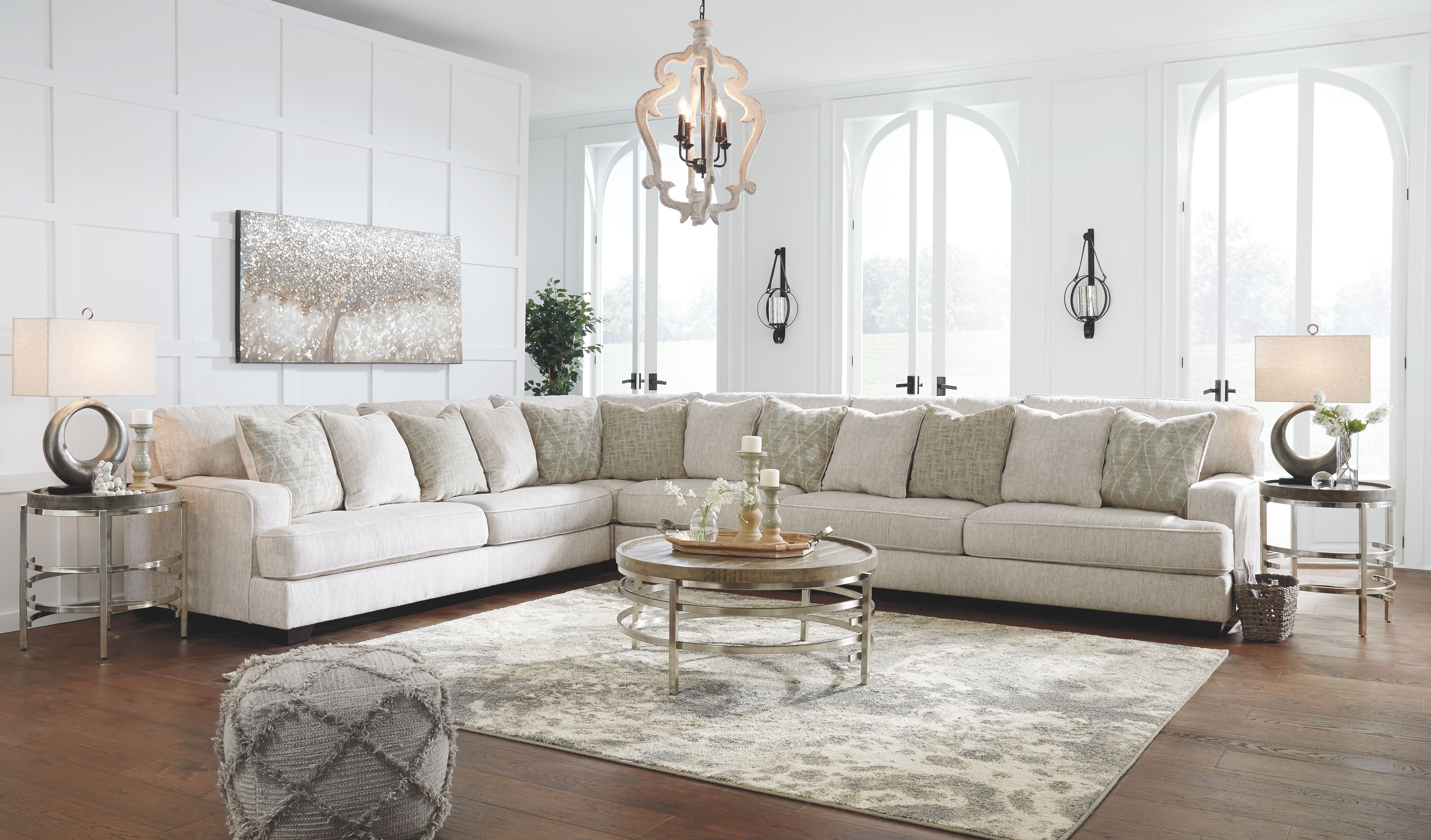 Shop our Rawcliffe Parchment 4Piece Sectional by Signature Design by