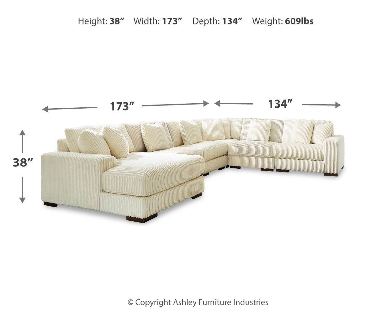 Ashley 6 on sale piece sectional