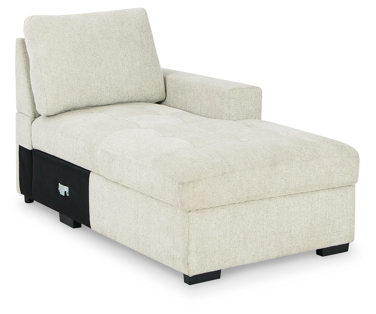 Right arm chaise lounge store with storage