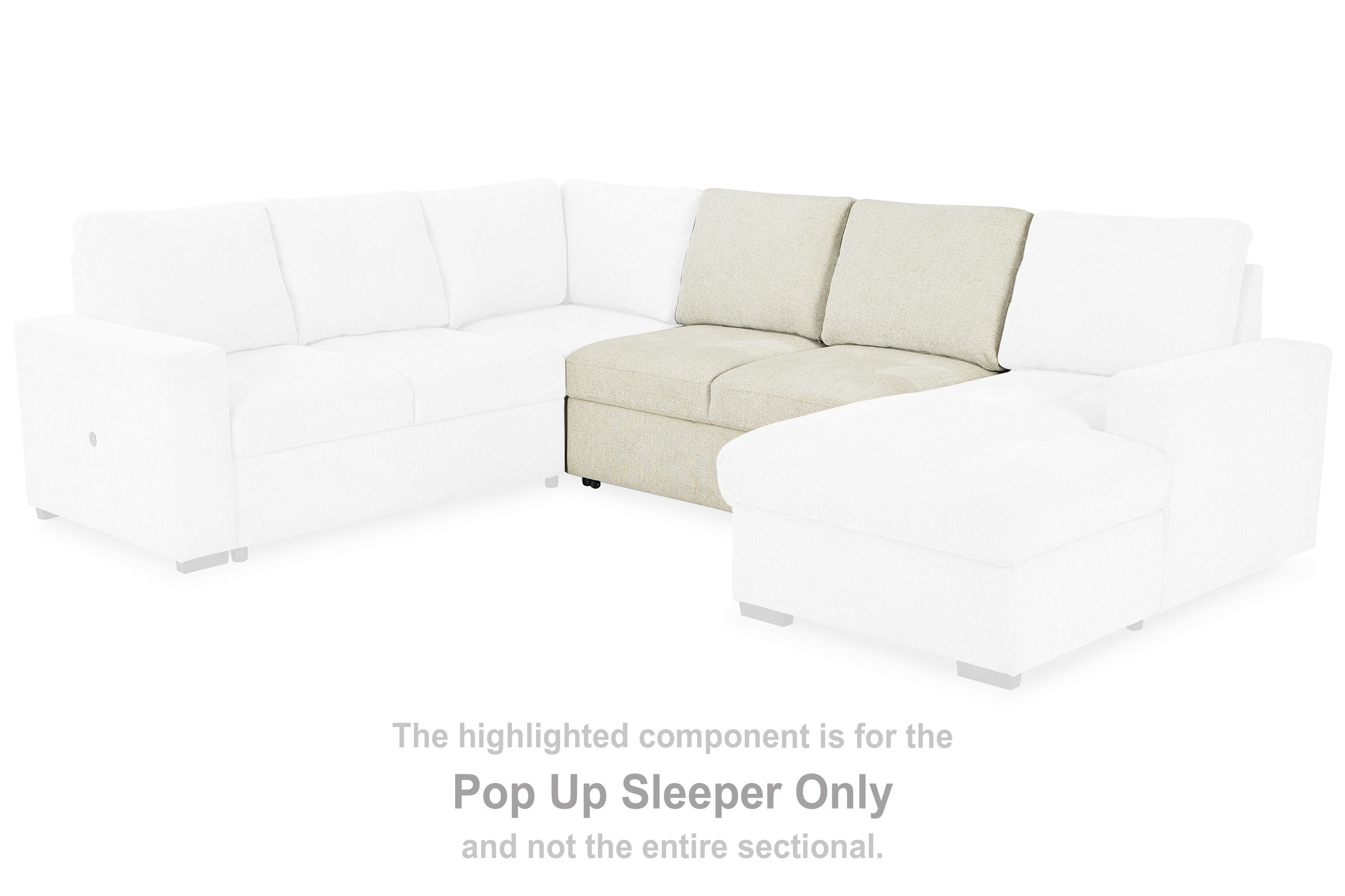 Signature Design by Ashley Bedroom Millcoe 3Piece Sectional with Pop