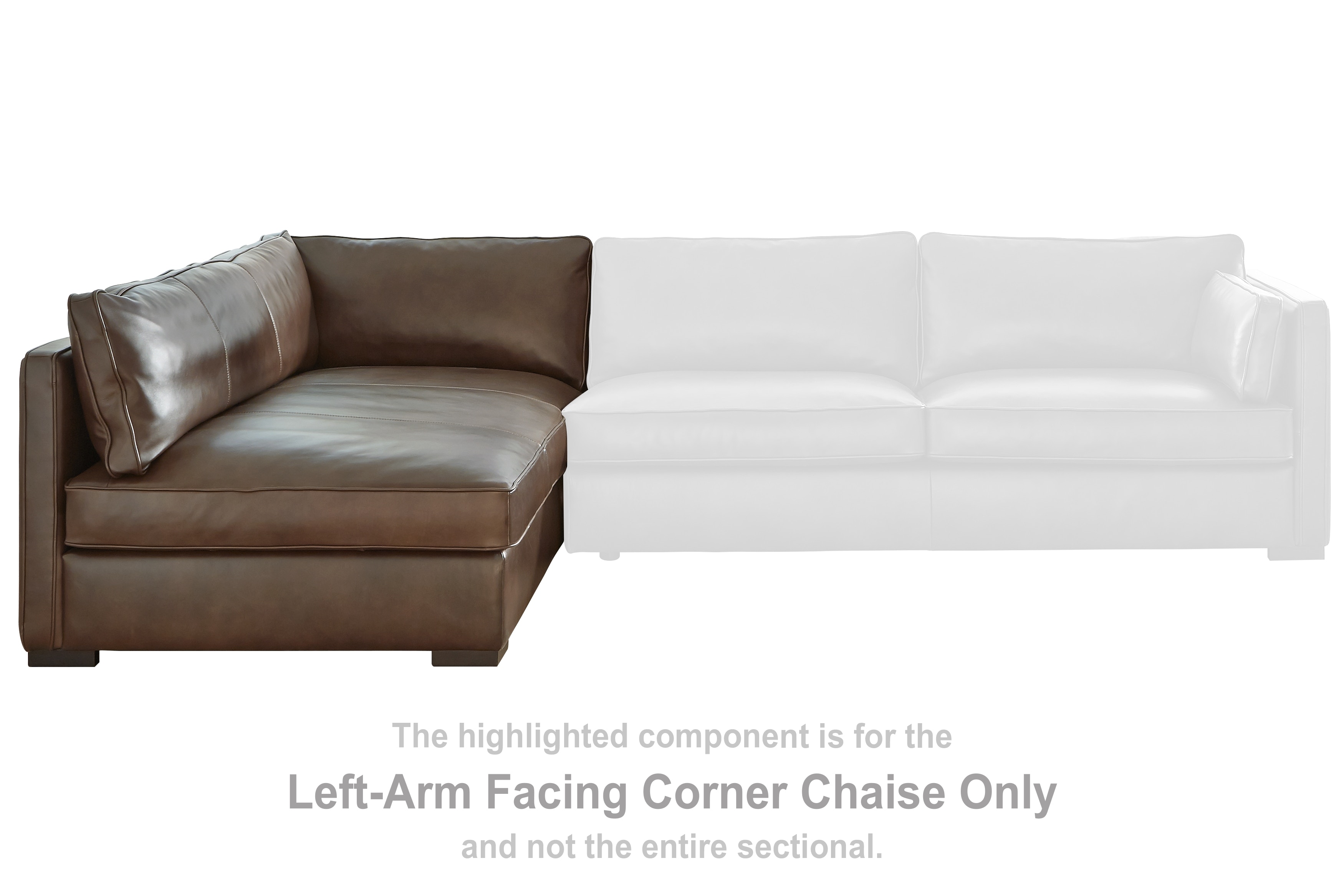 Left arm facing on sale leather sectional