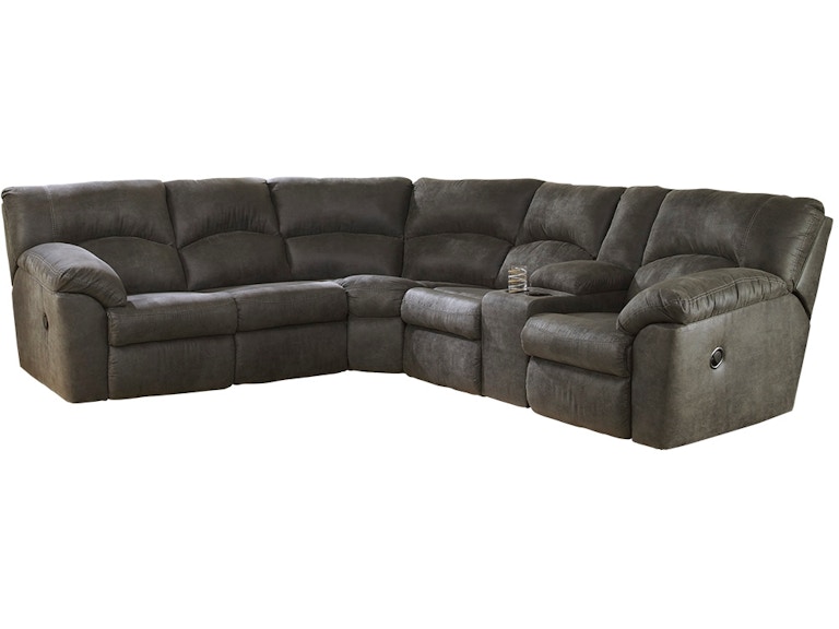 Signature Design by Ashley Tambo Pewter 2-Piece Reclining Sectional 27801S1 SIK278