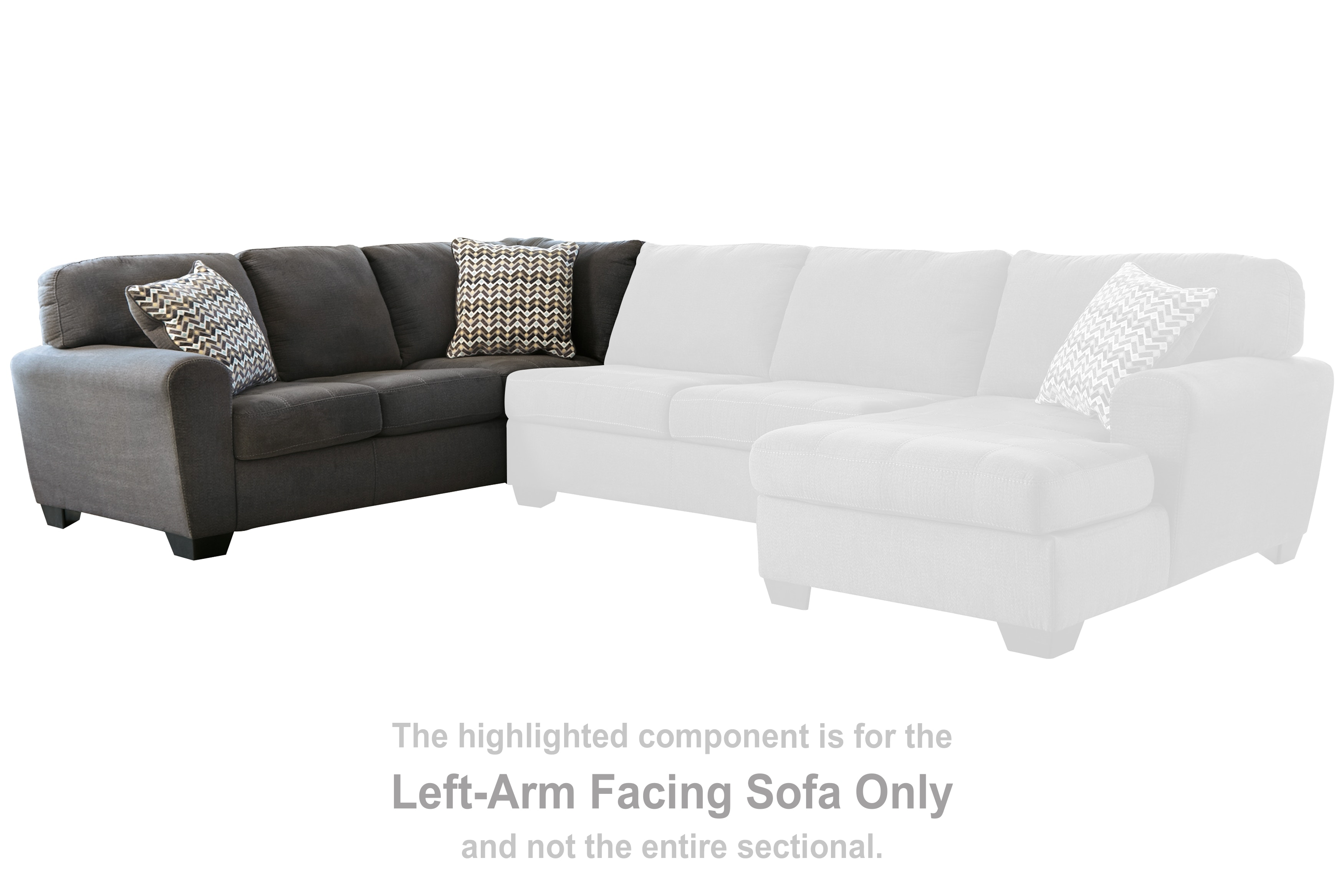 Left arm online facing couch