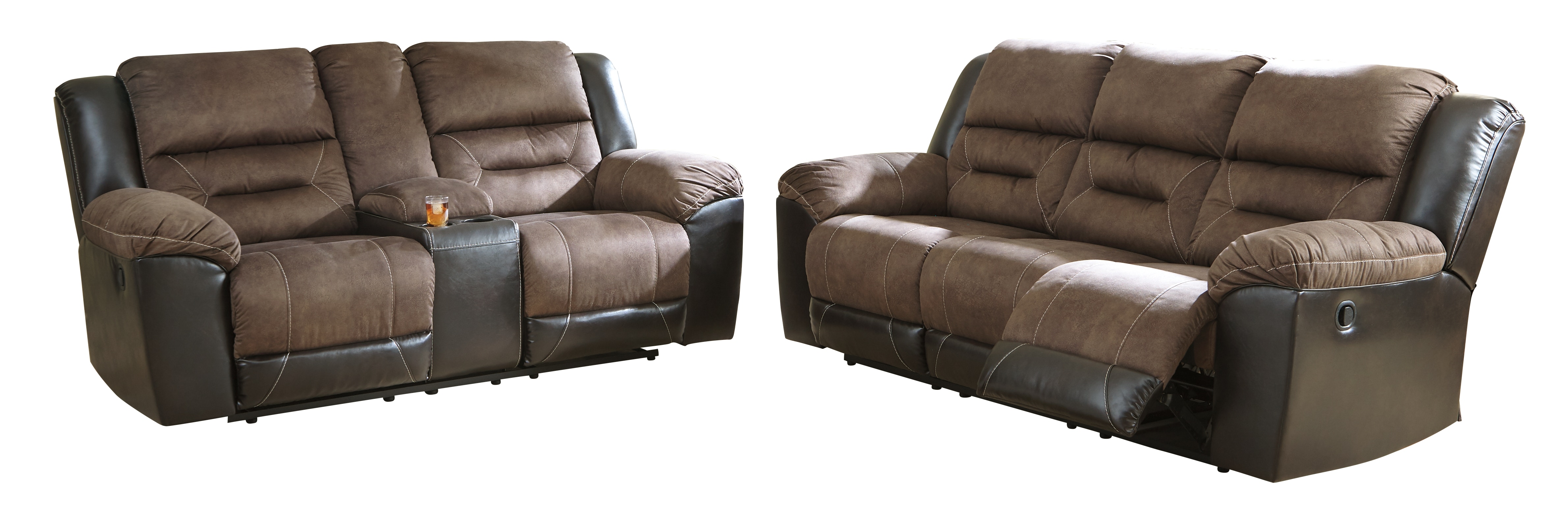 Earhart reclining sofa and deals loveseat set