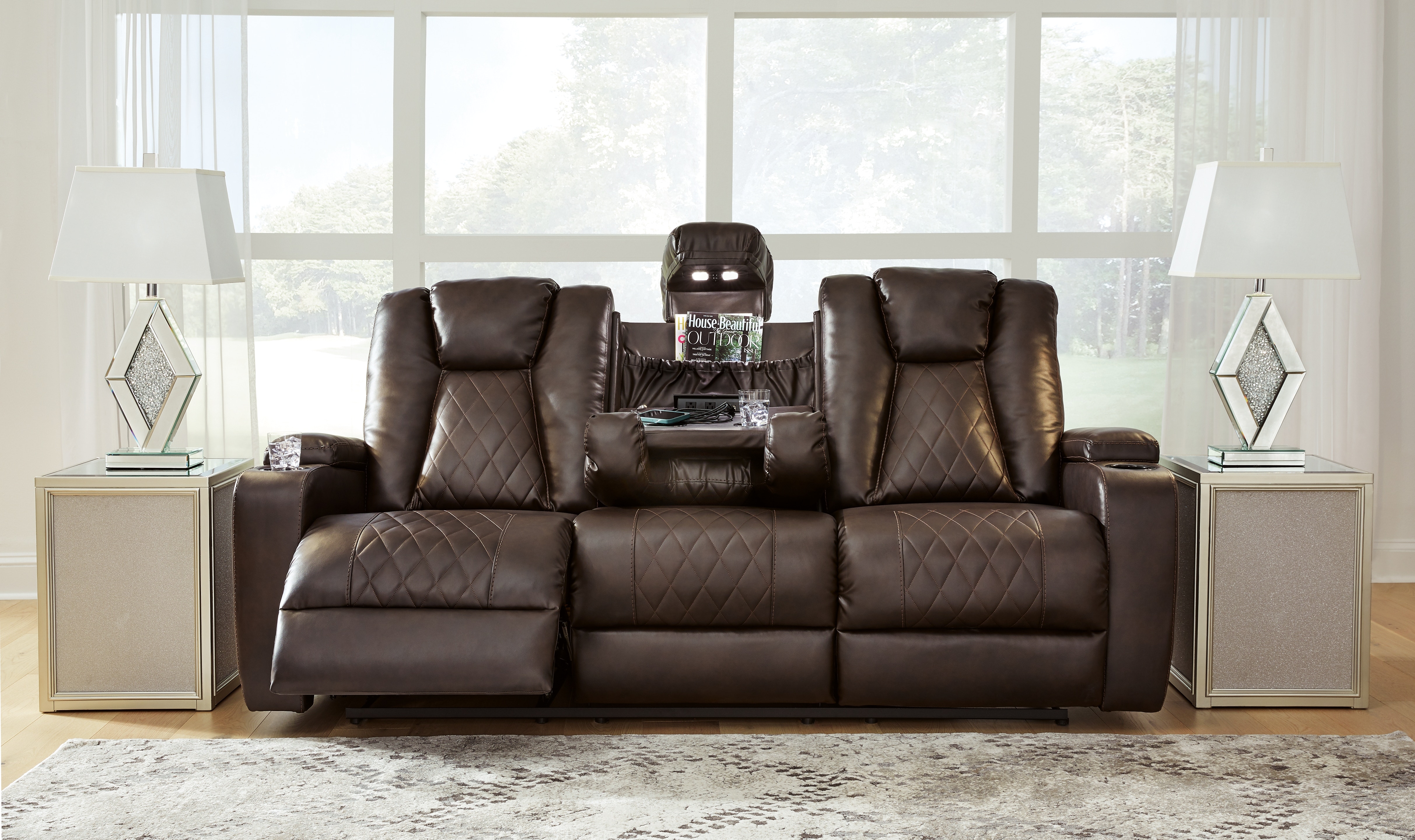 Signature Design by Ashley Living Room Mancin Reclining Sofa with 