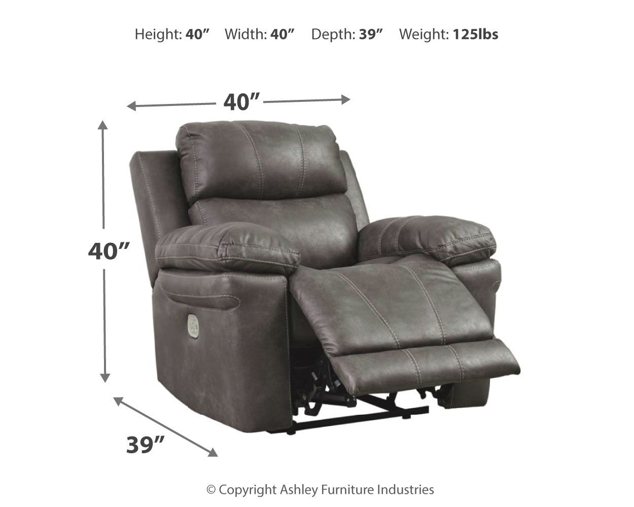 Erlangen midnight power reclining sofa with adjustable discount headrest