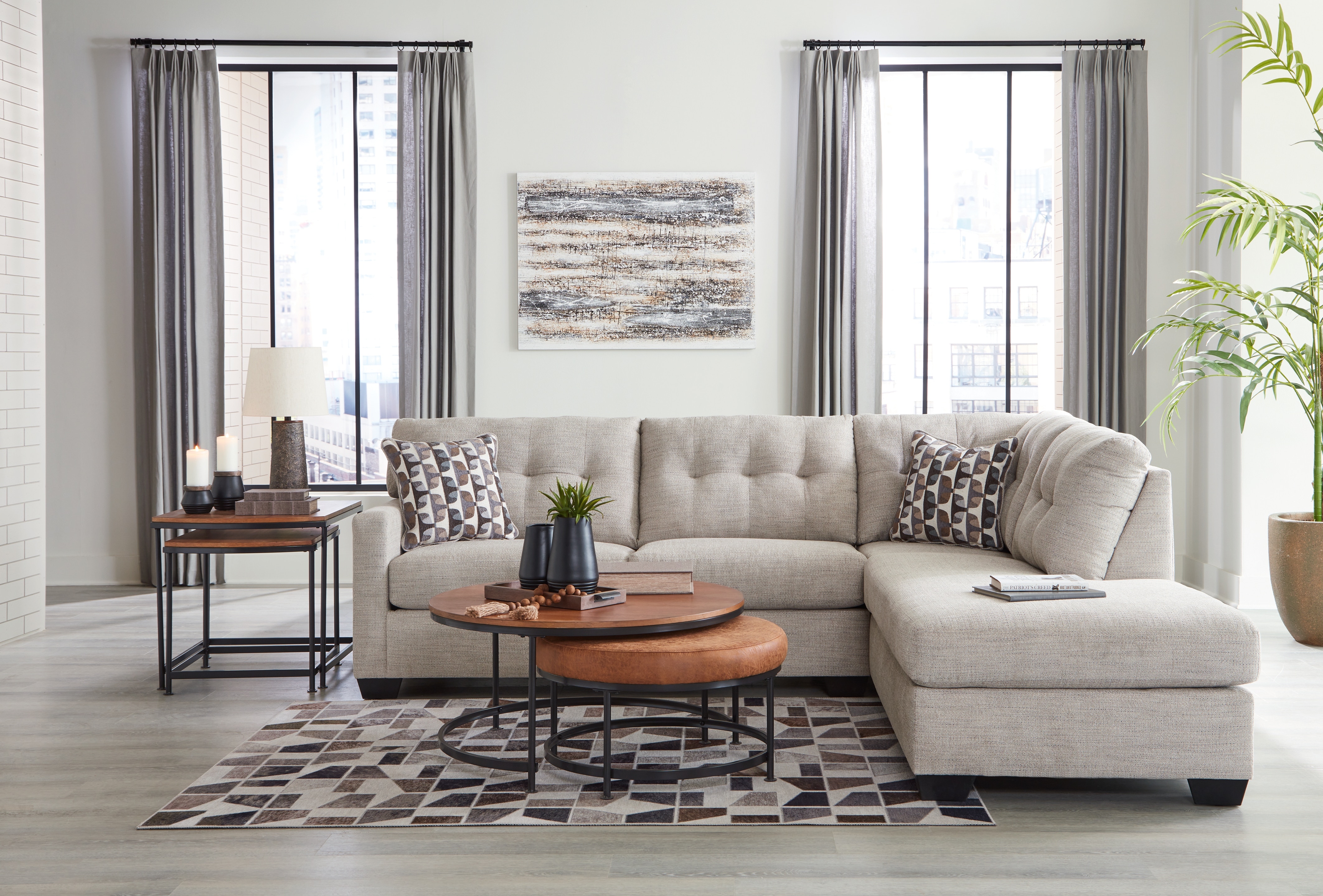 Signature Design By Ashley Living Room Mahoney 2-Piece Sectional With Chaise 31004S2 - Dewey