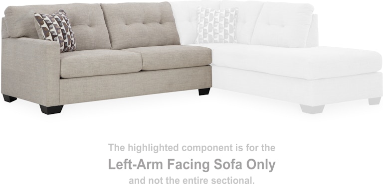 Signature Design by Ashley Mahoney Pebble Left-Arm Facing Sofa 3100466 at Woodstock Furniture & Mattress Outlet