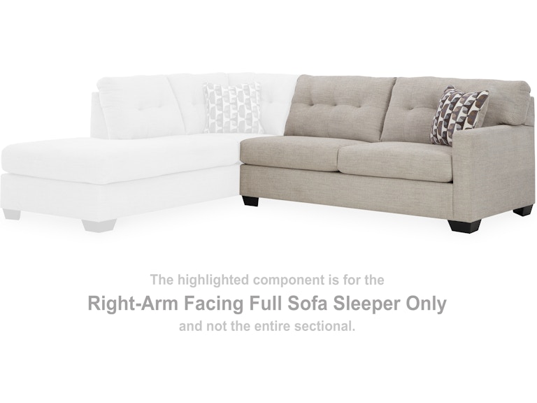Signature Design by Ashley Mahoney Pebble Right-Arm Facing Full Sofa Sleeper 3100483 at Woodstock Furniture & Mattress Outlet