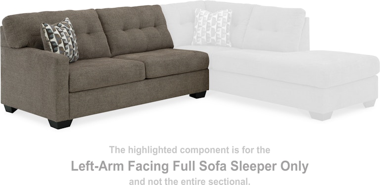 Signature Design by Ashley Mahoney Chocolate Left-Arm Facing Full Sofa Sleeper 3100510 at Woodstock Furniture & Mattress Outlet
