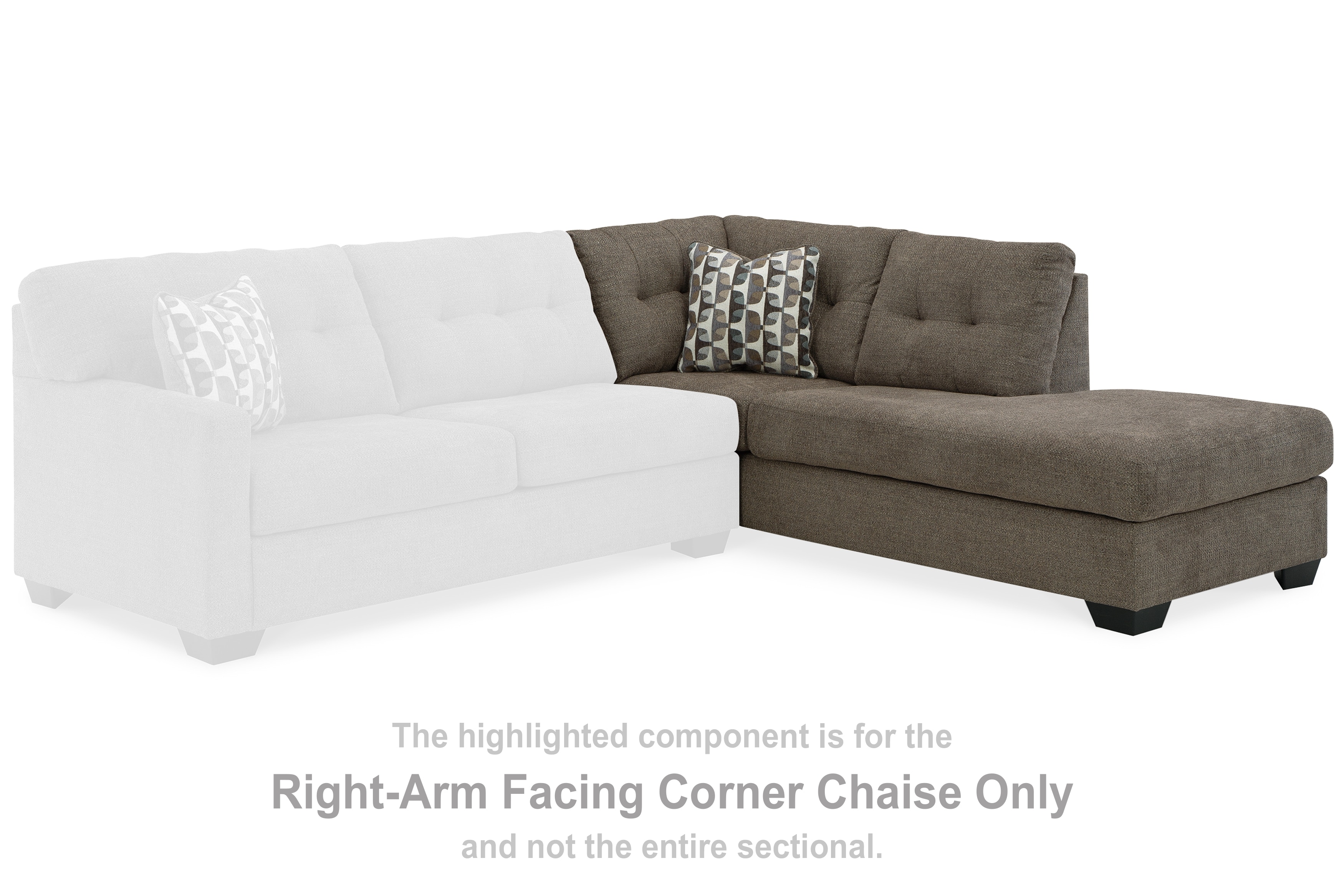 Pitkin sectional and clearance pillows