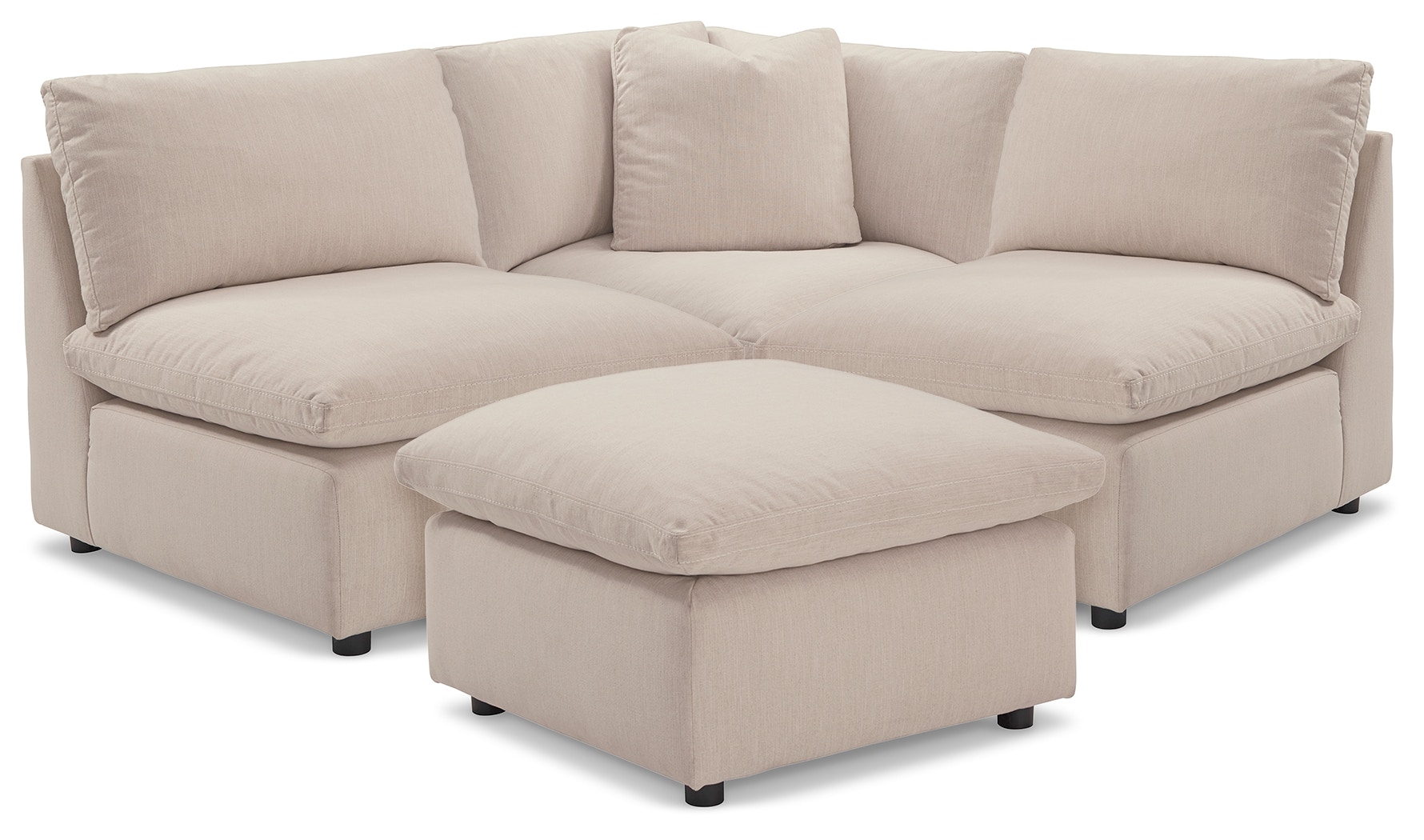 Savesto 3 piece on sale sectional ivory