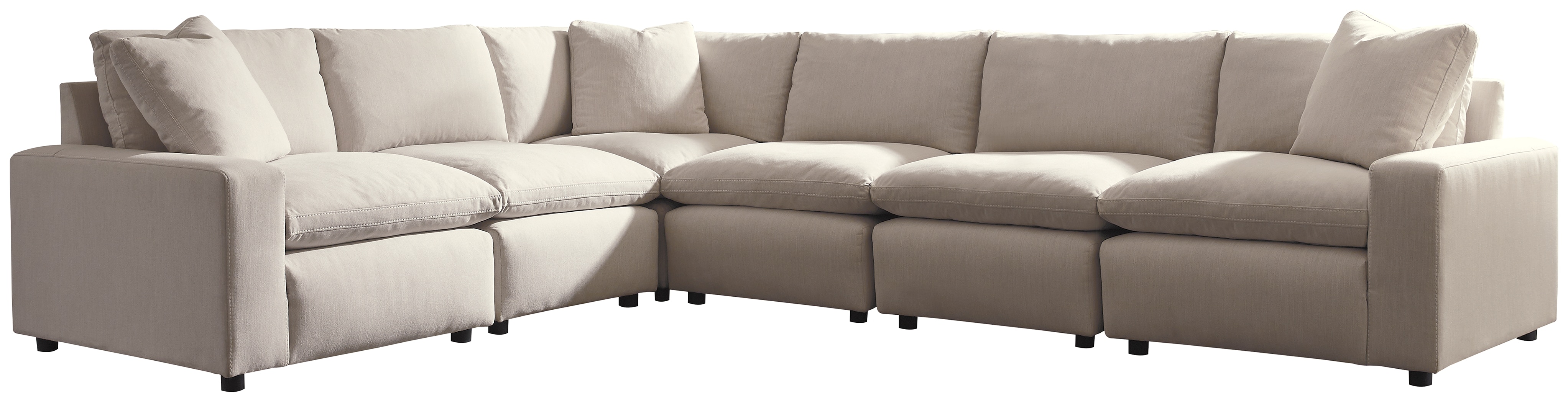 Savesto ivory 6 piece shop sectional