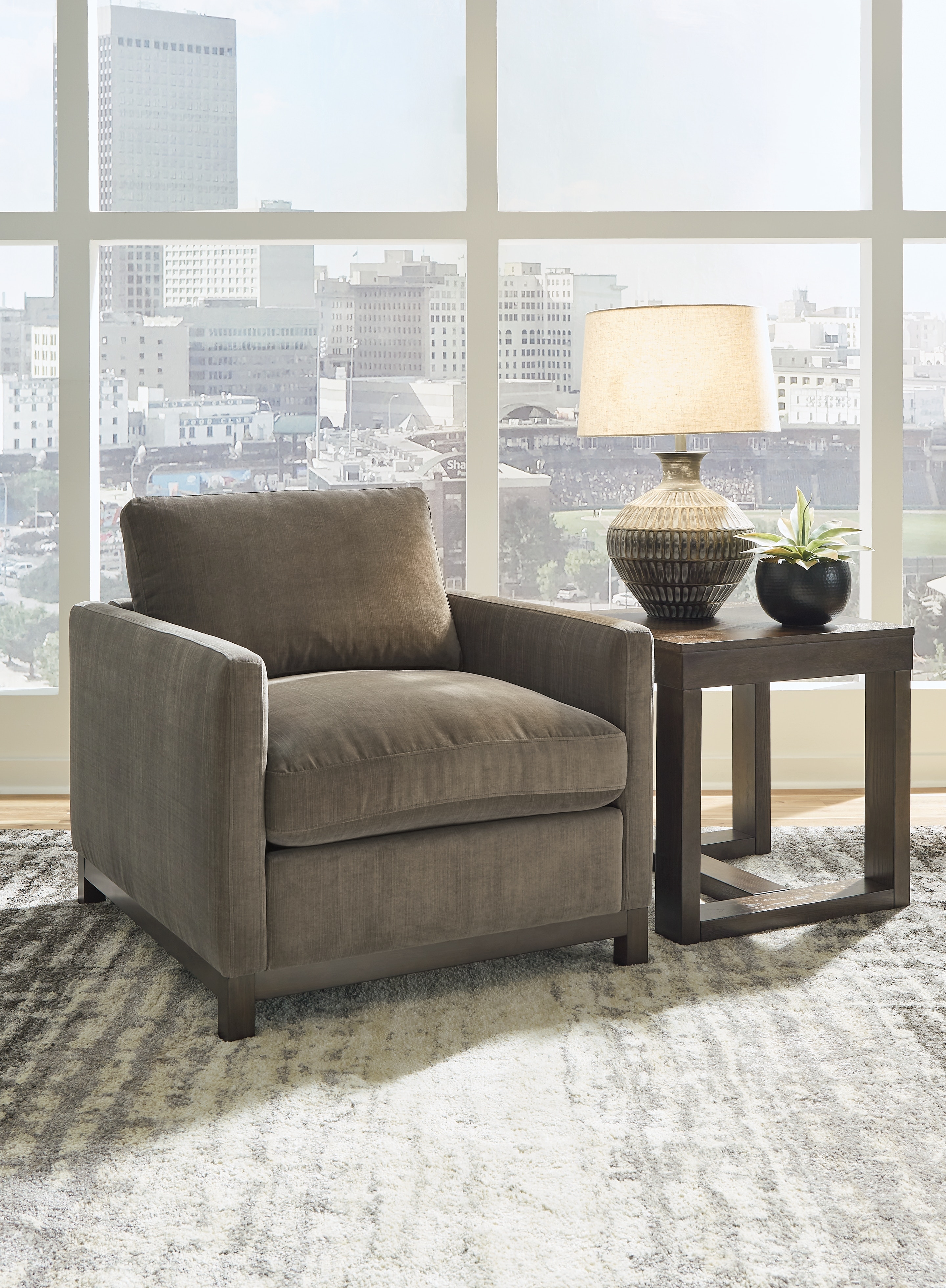 Signature Design by Ashley Living Room Zavalla Oversized Chair 3150223 Art Sample Furniture