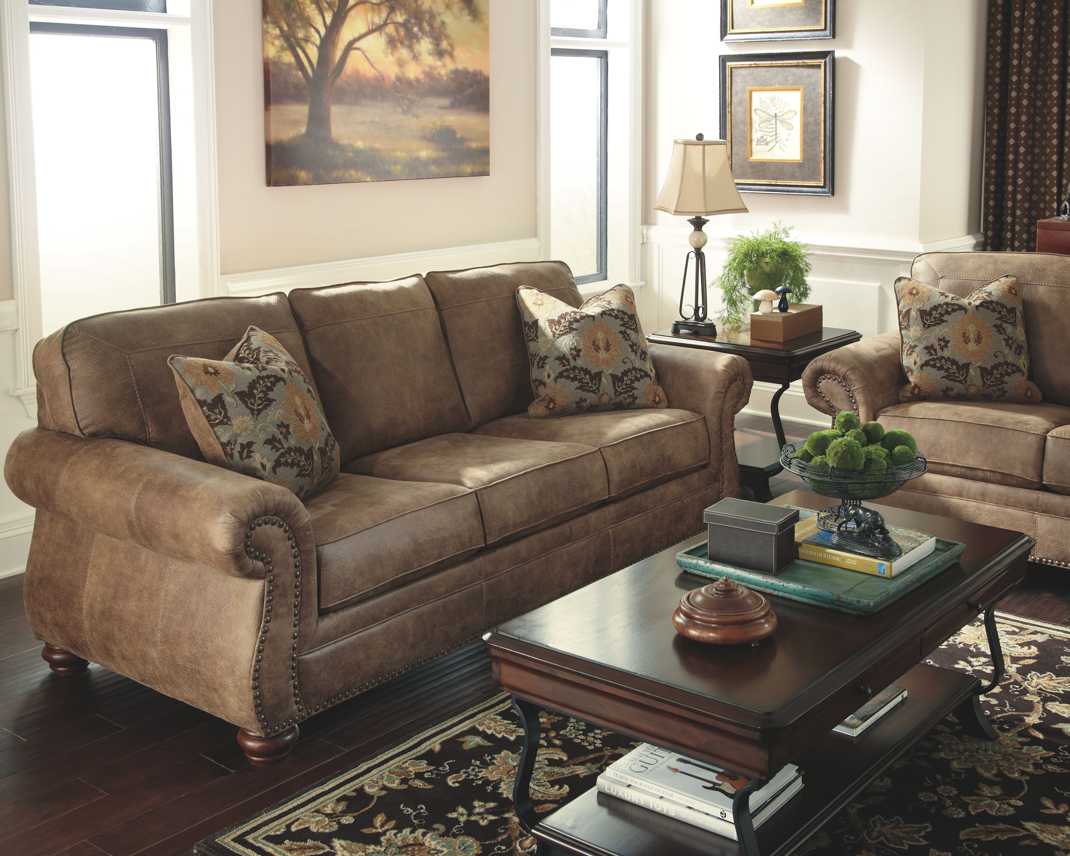 Signature Design By Ashley Living Room Larkinhurst Queen Sofa Sleeper ...