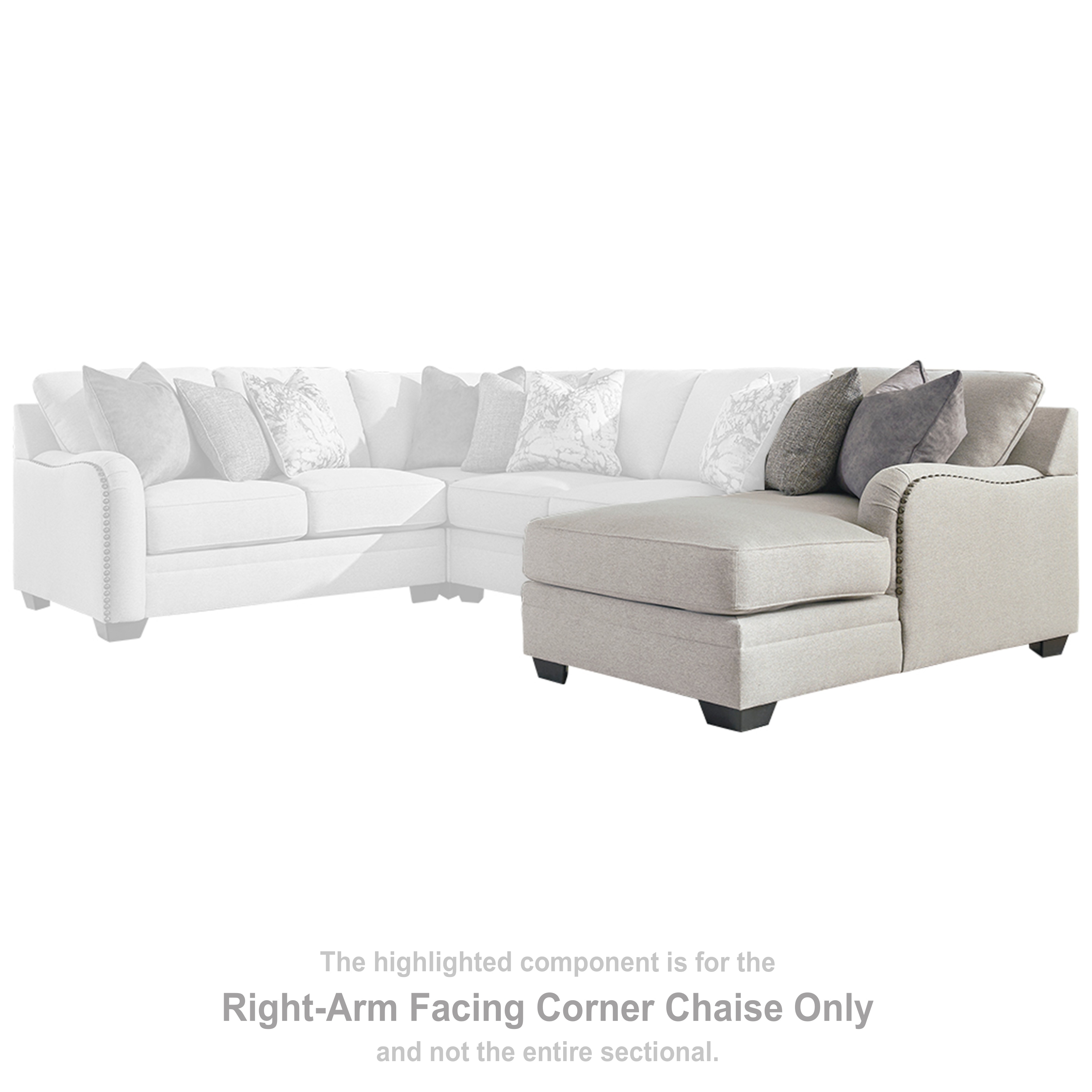 Benchcraft dellara deals chalk chaise sectional