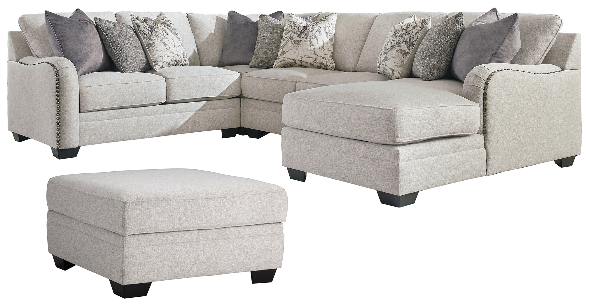 Dellara chalk 4 store piece sectional