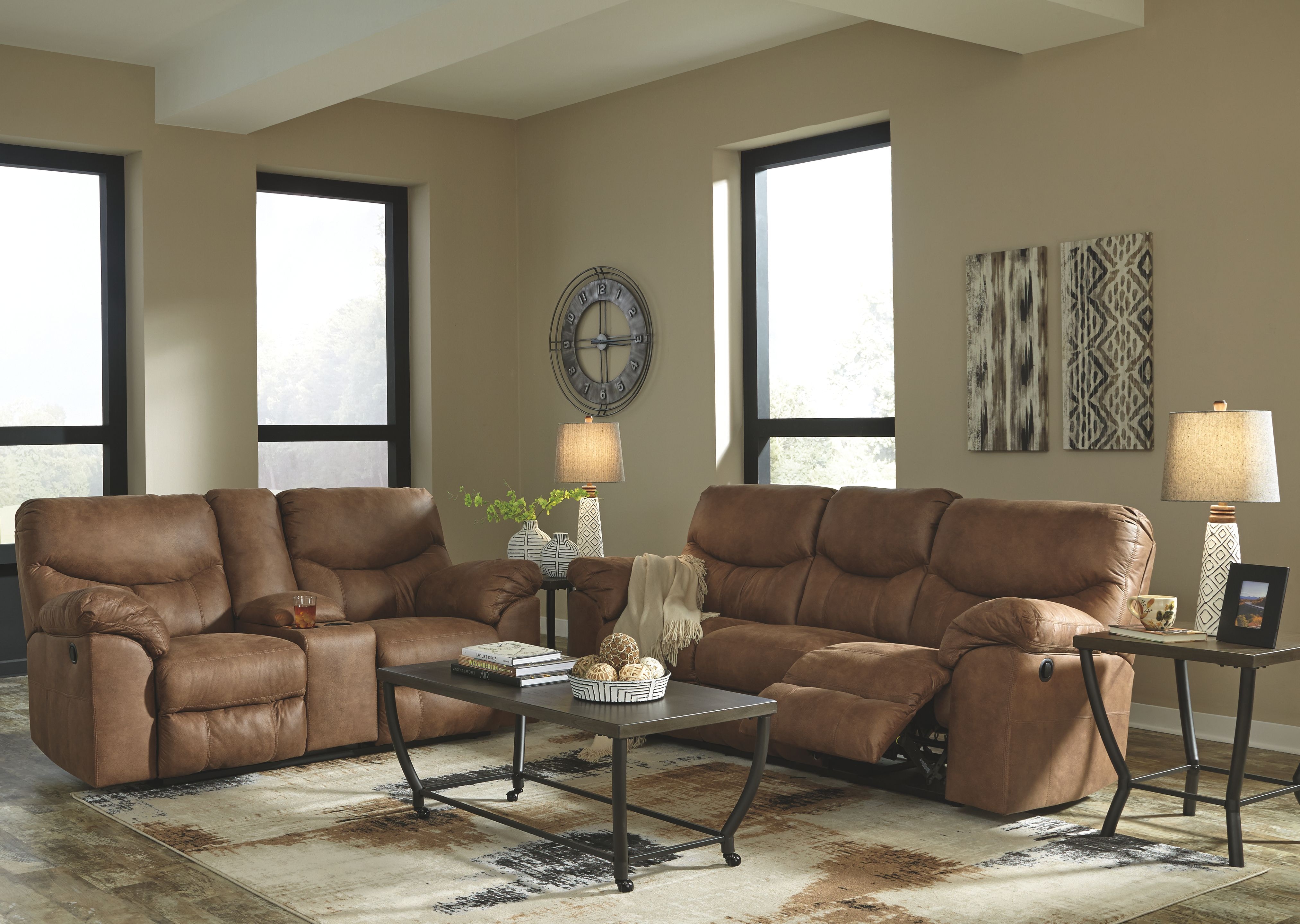 Signature Design by Ashley Living Room Boxberg Reclining Sofa 3380288