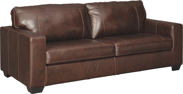 ashley chocolate leather sofa