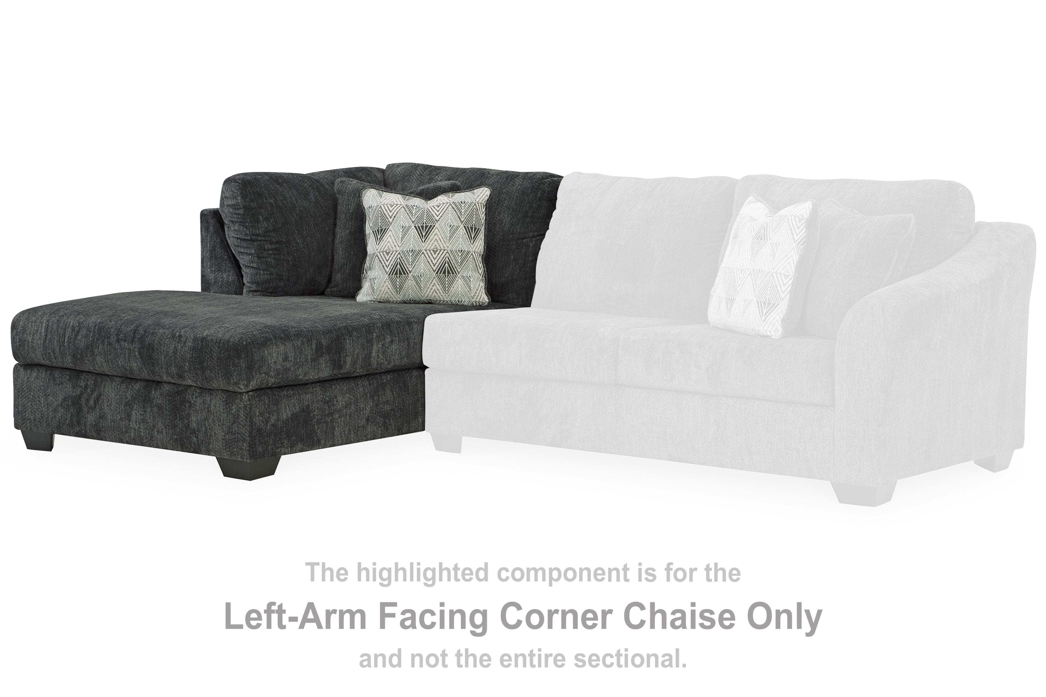 Left arm deals facing corner chaise