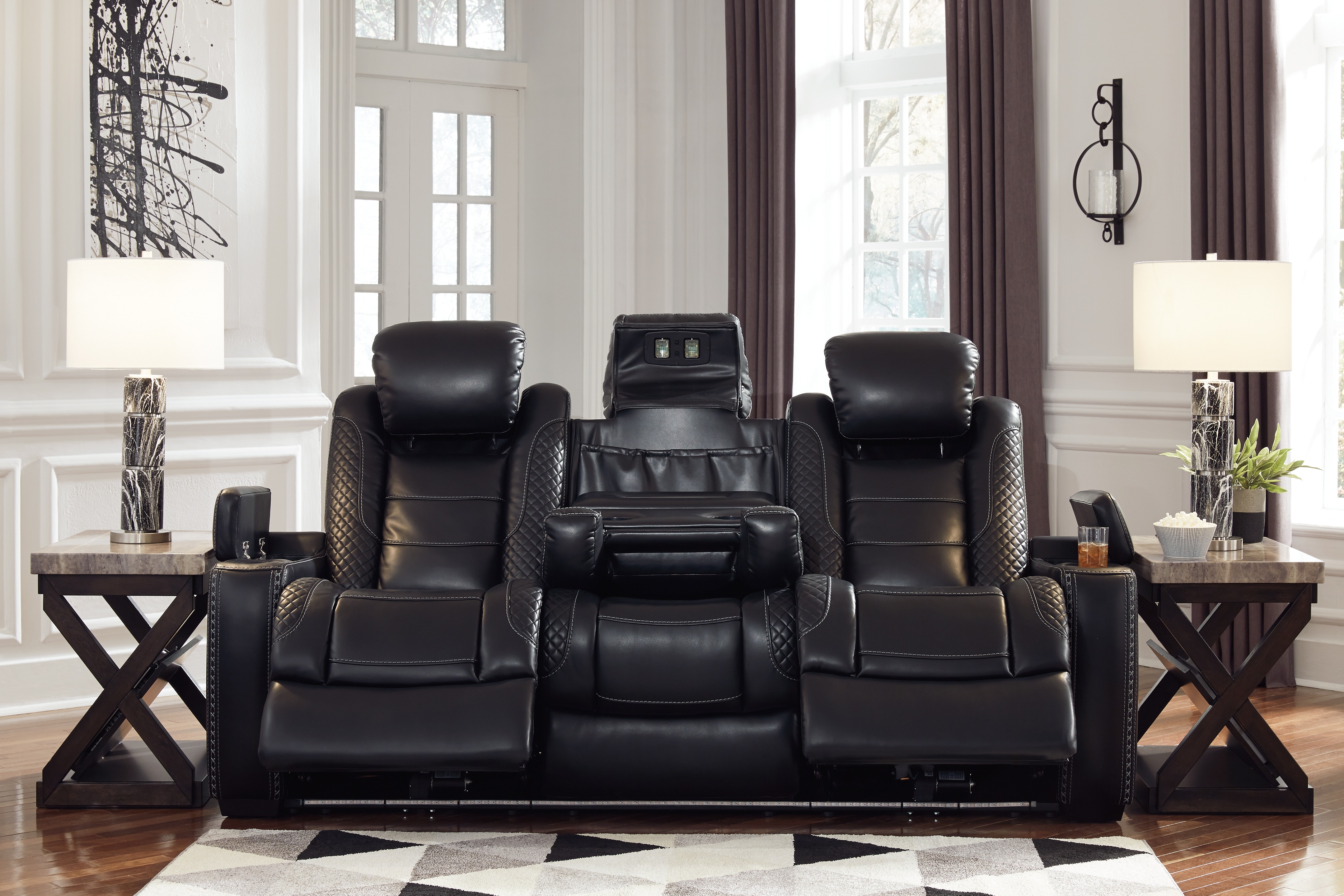 Signature Design by Ashley Living Room Party Time Power Reclining
