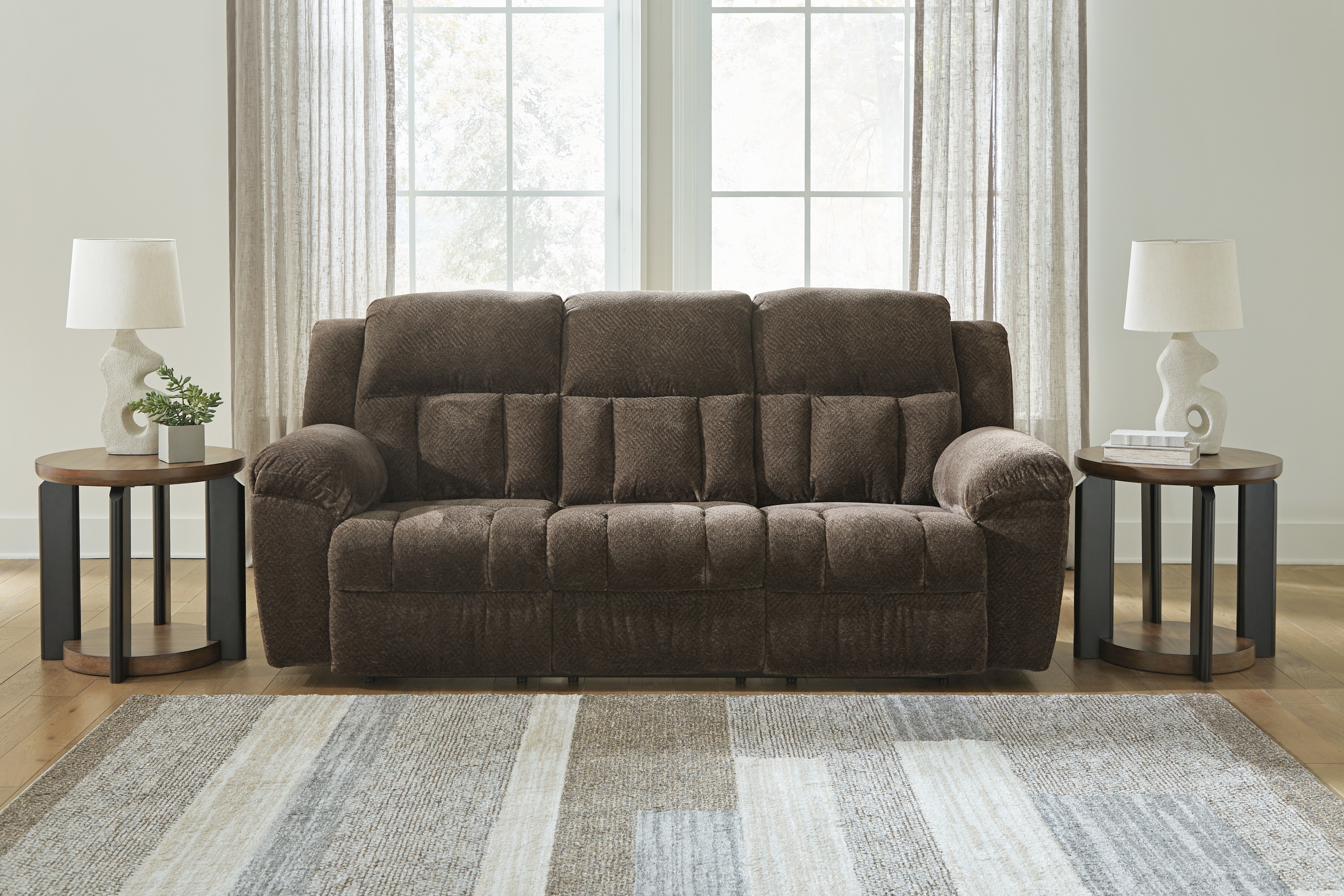 Lane home solutions stonehill chocolate brown motion console loveseat online