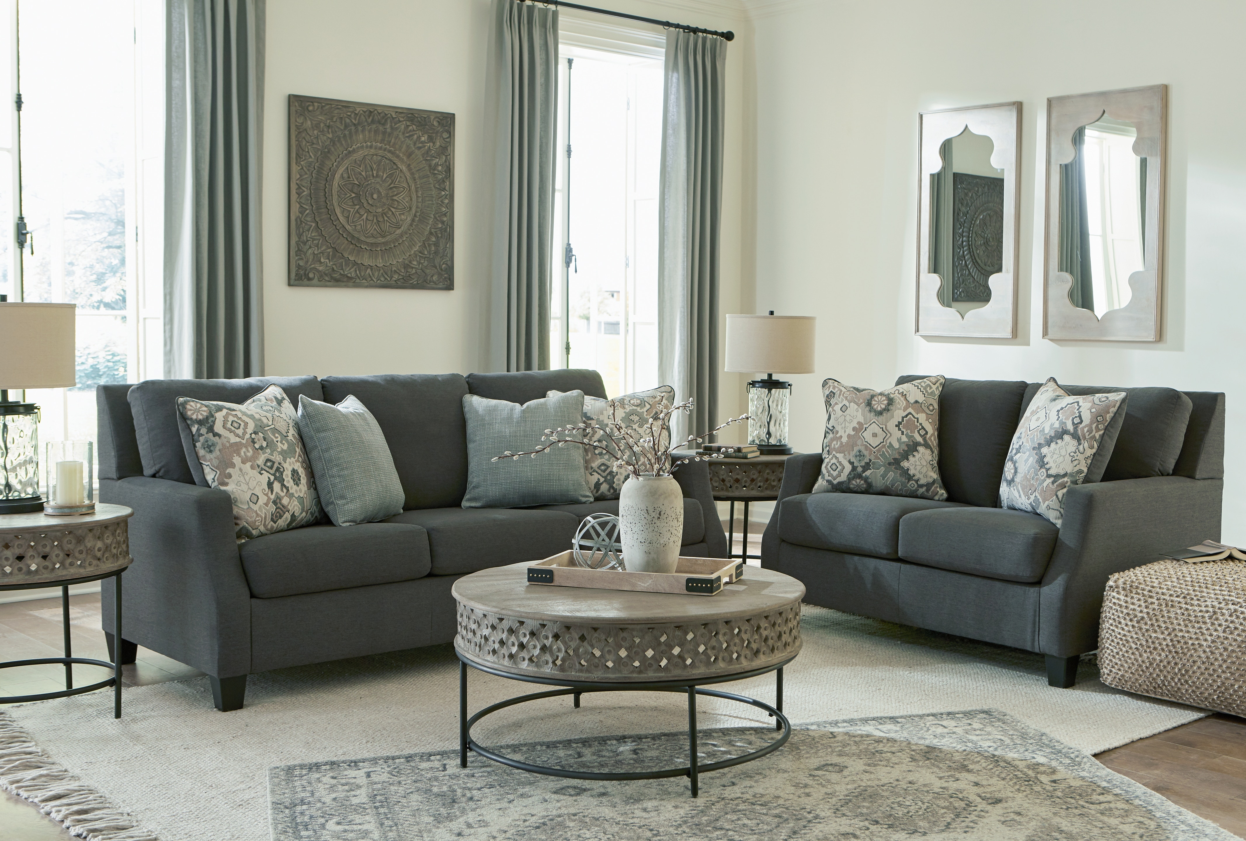 Signature Design by Ashley Living Room Bayonne Sofa and Loveseat