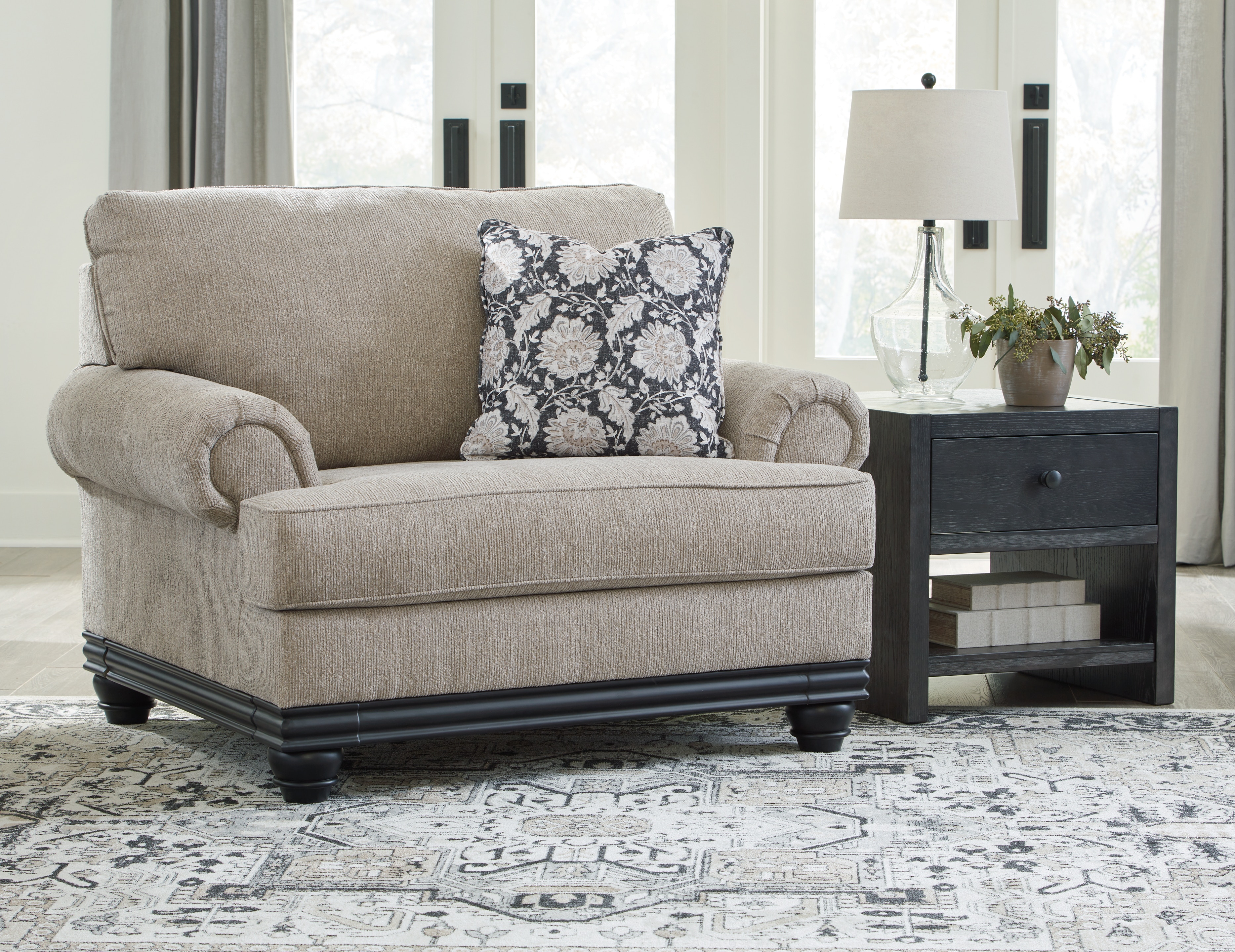 アシュレイ　Ashley オットマン　美品 Signature Design by Ashley Living Room Elbiani Oversized Chair